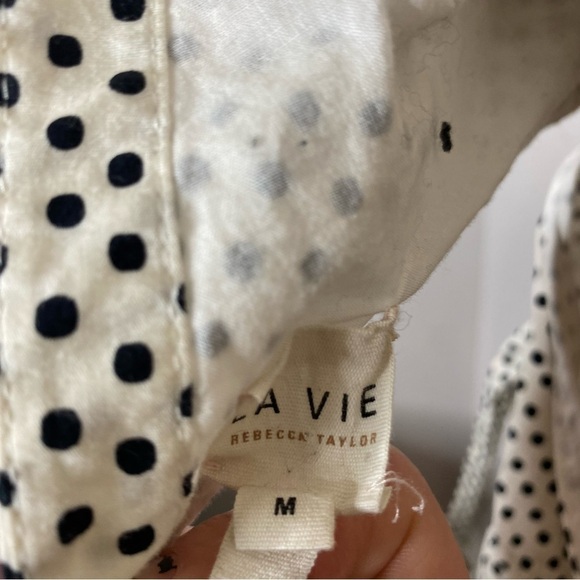 La Vie Rebecca Taylor Polka Dot Cutout Dress - Medium - Picture 5 of 8